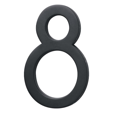 Hy-Ko 4In Black Floating Mount Number 8, 3PK A15097